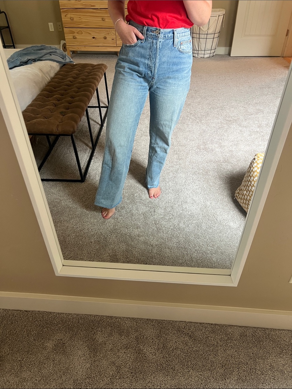 Aritzia Denim Forum The Farrah High Rise Wide Leg
